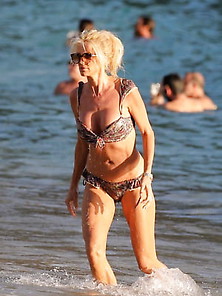Victoria Silvstedt Beach In St.  Barts