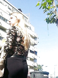 Spy Sexy Blonde Ass And Face Romanian