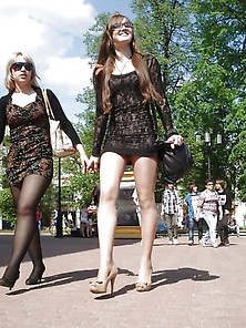 Voyeur Miniskirt In Street
