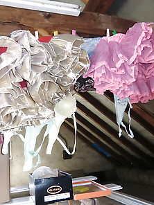 Washing Line Bra And Petticoat