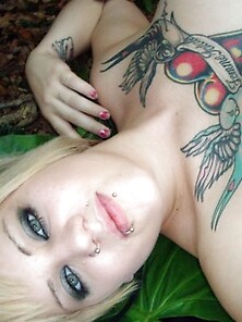 Pierced And Inked Girlfriends Posing Sexy