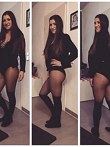 Nylon Pantyhose Leg Show From Sexy Housewife Selma