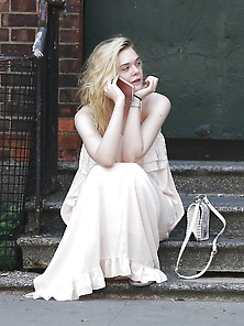Elle Fanning O&a Ny We All Scream For Ice Cream 8-27-17