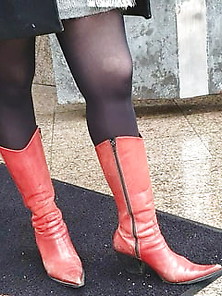 Candid Women In Boots
