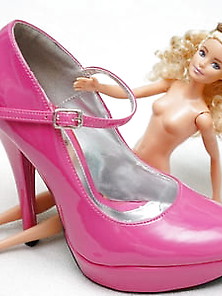 Blonde Barbie And Pink Heels