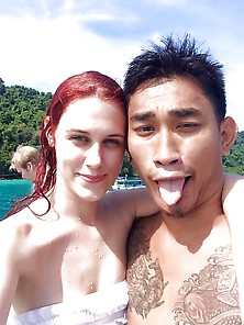 Asian Dude Shows Off White Girl Friend