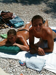 My Gf Sunbathing Topless 2