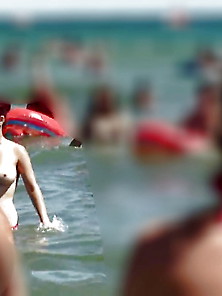 Spy Beach Boobs Woman Romanian