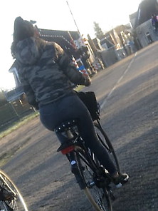 Dutch Round Teen Ass On A Bike