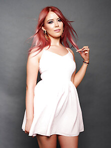 White Girl Pink Hair