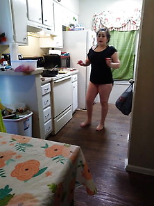 Wife Cooking Without Pants