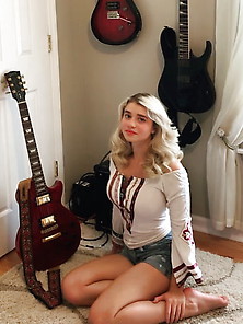 Cute Busty Blonde Teen Guitarist Lexi Rose