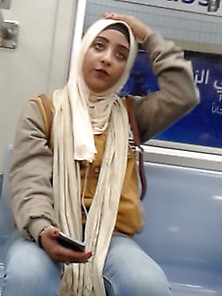 Arab Egyptian Hijab Slut Horny Face & Sexy Legs 116