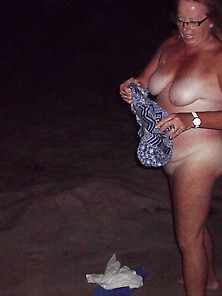 Mature Wife Outside At Beach