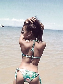 Ebony Bikini Babe.  Skinny Goddess