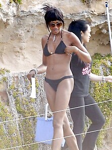 Naomi Campbell Black Bikini Candids