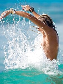 Victoria Hervey Nipple Slip On The Beach In Barbados