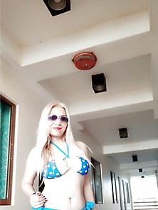 Euro Blonde Fitness Milf On Vacation