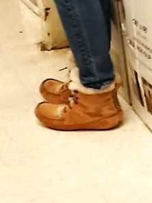 Candid Mature In Moccasin Boots