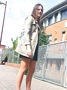 Candid Sexy Legs In Pantyhose