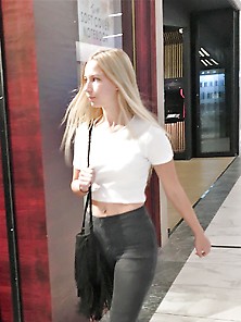 Beautiful Blonde Mall Slut Wide Ass