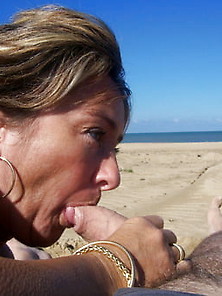 Blowjob At The Nudist Beach