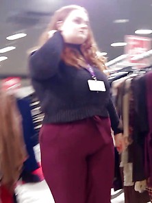British Chubby Redhead Wanna Fuck In Dressing Rooms In Shop