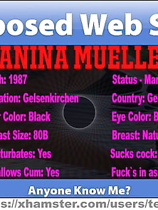Exposed Webslut Janina Mueller From Germany
