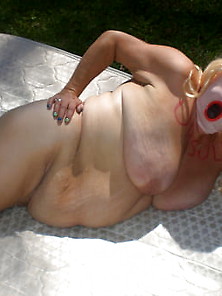 Fat Bbw Pigwife With Doll Mask