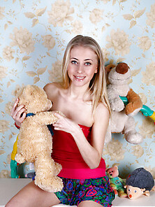 Blonde Chick In Playroom