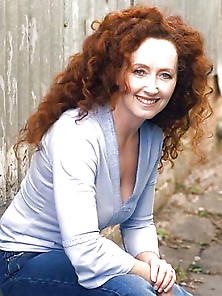 Redhead Freckles Curly Hair Mature