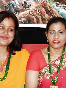 Sexy Nepali Aunties In Teej Party