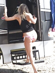 Sexy Ass Le Ann Rimes Wearing Bikini Bottoms