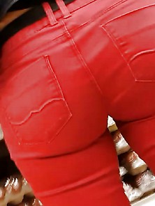 Nice Red Butt And Cameltoe