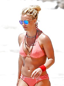 Britney Spears In Red Bikini