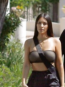 Kim Kardashian In See Thru Bra In Los Angeles