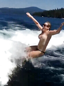 Chelsea Handler Water Skiing Topless