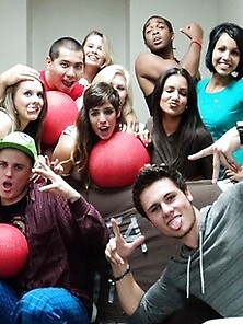 Pretty College Babes Get Nailed Hard After A Game Of Dodge Ball