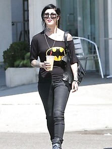 Kat Von D Out And About In Tight Pants