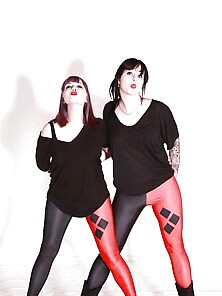 My Sis And Her Gf,  Jaw-Dropping,  Leggings,  Stockings,  Latex,