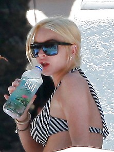 Lindsay Lohan In Bikini In Miami