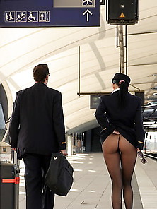 Air Hostess In Nylons