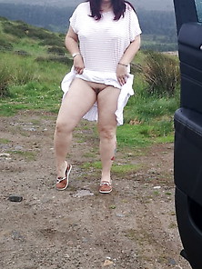Glasgow Wife Getting Naked In The Rainy Highlands