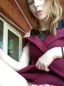 Young Russian Girl Webcam Upskirt