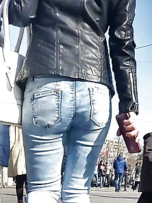 Spy Blonde Sexy Ass Jeans Teens Romanian