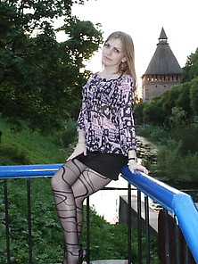 Russian Wannabe Model In Pantyhose