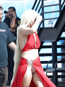 Gaga Flashing Her Undies