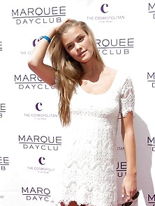 Nina Agdal Hot And Sexy In White In Las Vegas