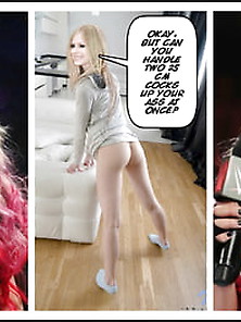 Celebrity Gangbang Captions #420 (Avril)