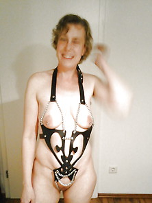 Lovly Milf In Sexy Harness